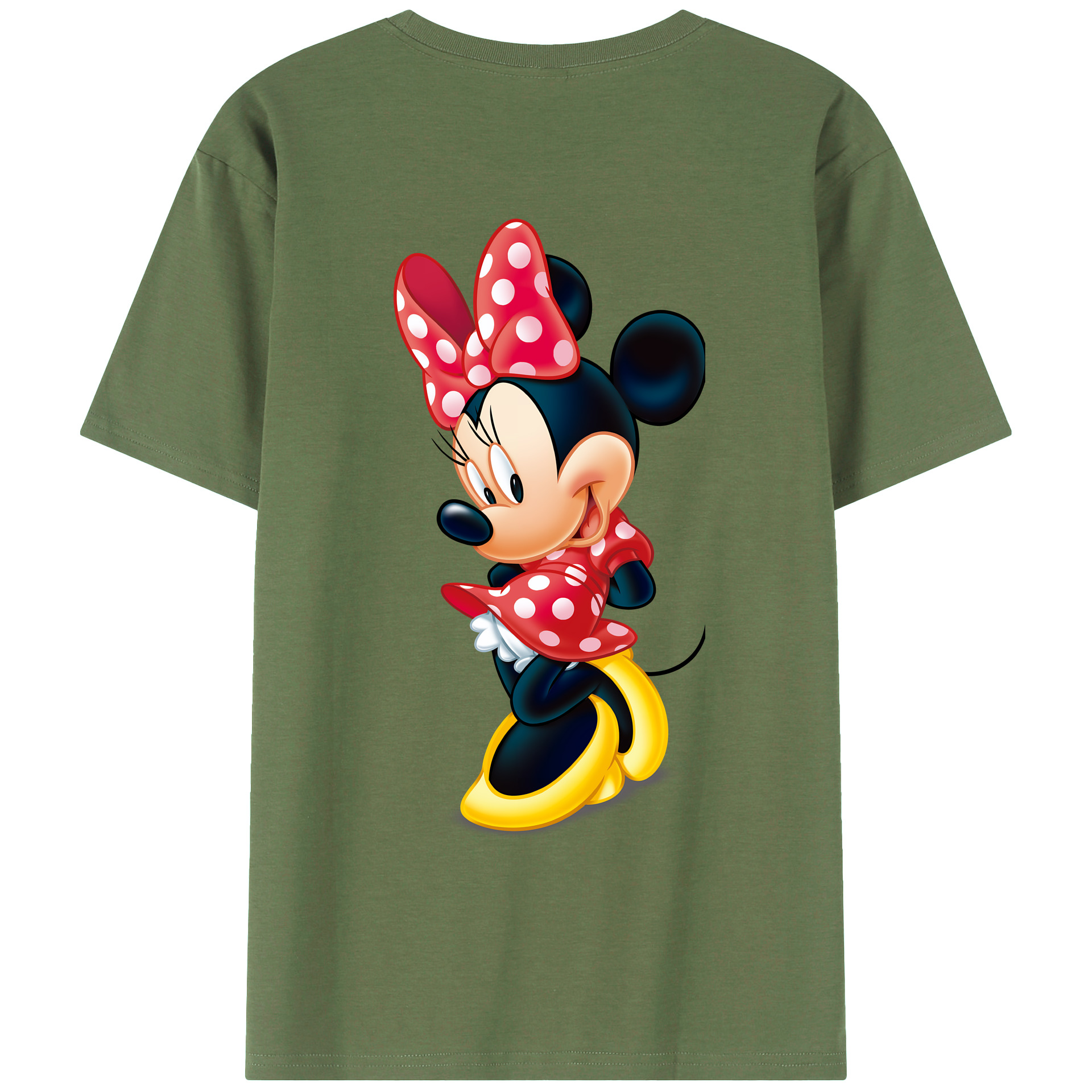 （画像用） ミッキーマウス Mickey Mouse 綿100％ メンズ半袖Tシャツ（バックプリント） 通気性